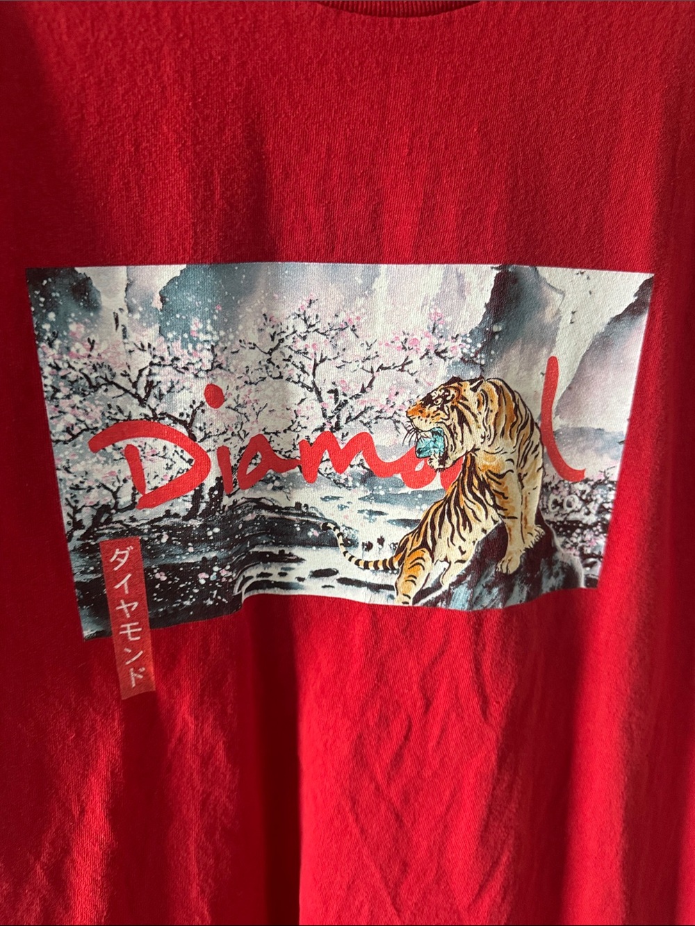 Diamond Supply Co. Red Tiger Scenic Graphic Tee